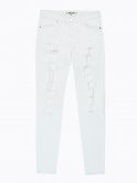 Distressed skinny trousers