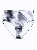 High waisted striped bikini bottom