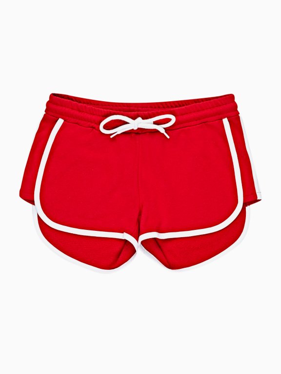 SWEAT SHORTS WITH CONTRAST TRIM