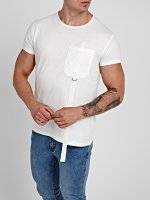 T-SHIRT WITH CHEST POCKET & TAPE