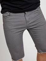 Denim shorts with raw edge