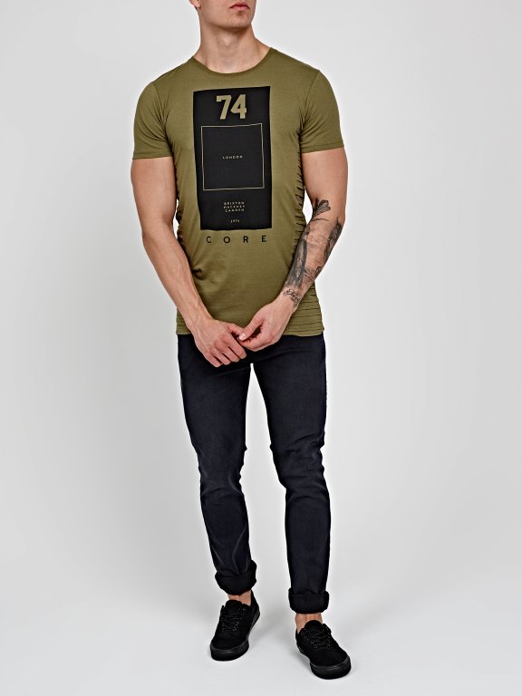 LONGLINE T-SHIRT WITH PRINT