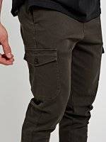 STRETCH JOGGER FIT TROUSERS WITH POCKETS