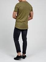 LONGLINE T-SHIRT WITH RAW EDGES