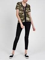 CAMO PRINT TOP WITH FRONT LACING