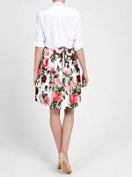 FLORAL PRINT A-LONE SKIRT