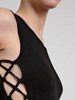 SLEEVELESS BODYSUIT WITH SIDE LACING
