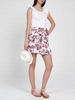 A-LINE SKIRT WITH FLORAL PRINT