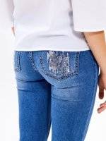 Skinny jeans with sequins