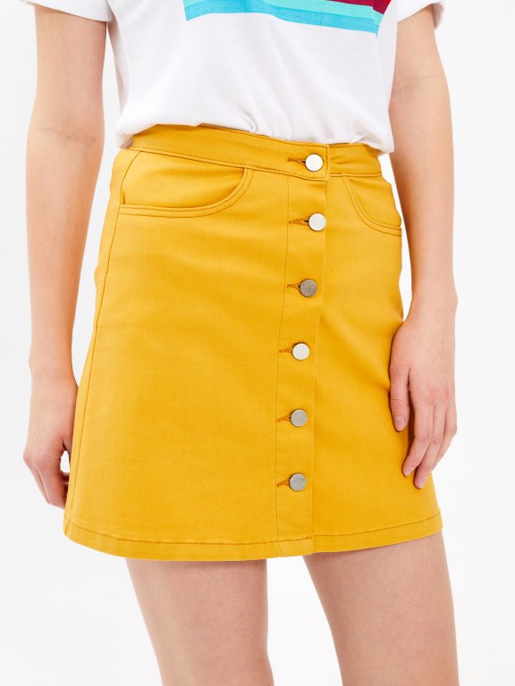 Button-up a-line skirt