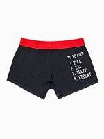 Boxers with message print