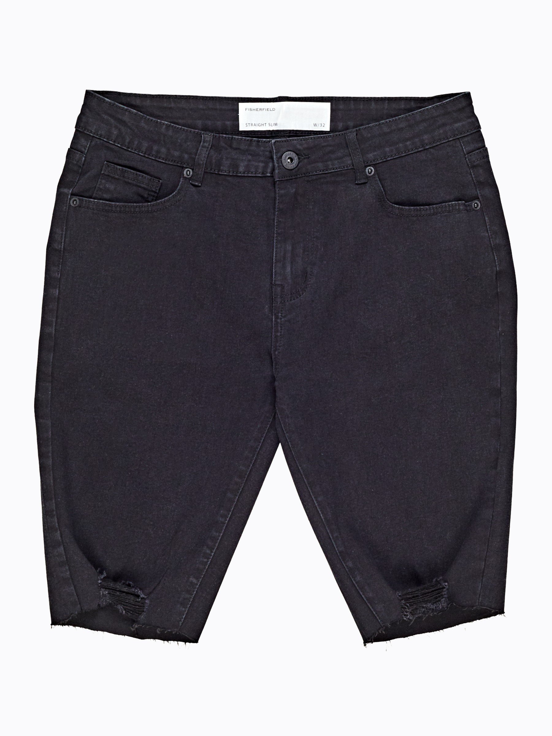 Jeans Shorts Slim Fit mit Fransensaum | GATE
