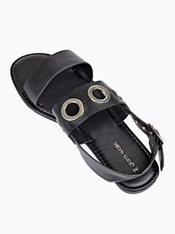 FLAT SANDALS WITH EYELETS