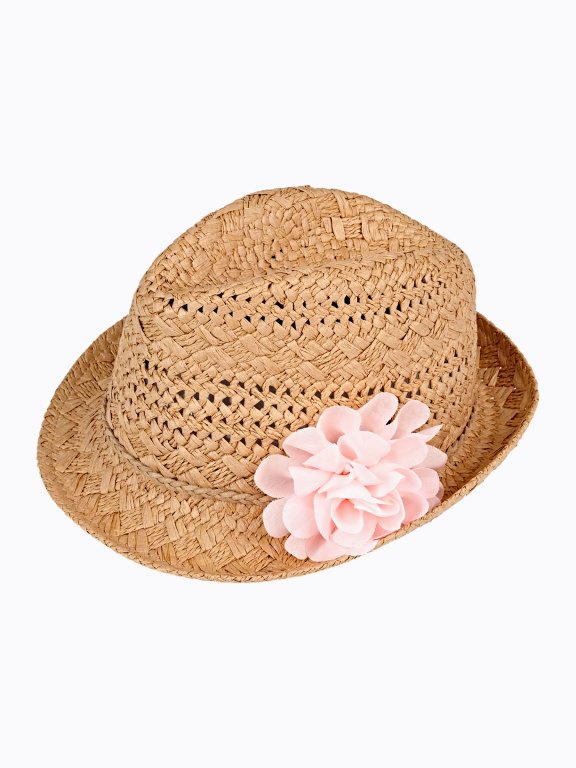 FEDORA HAT WITH FLOWER