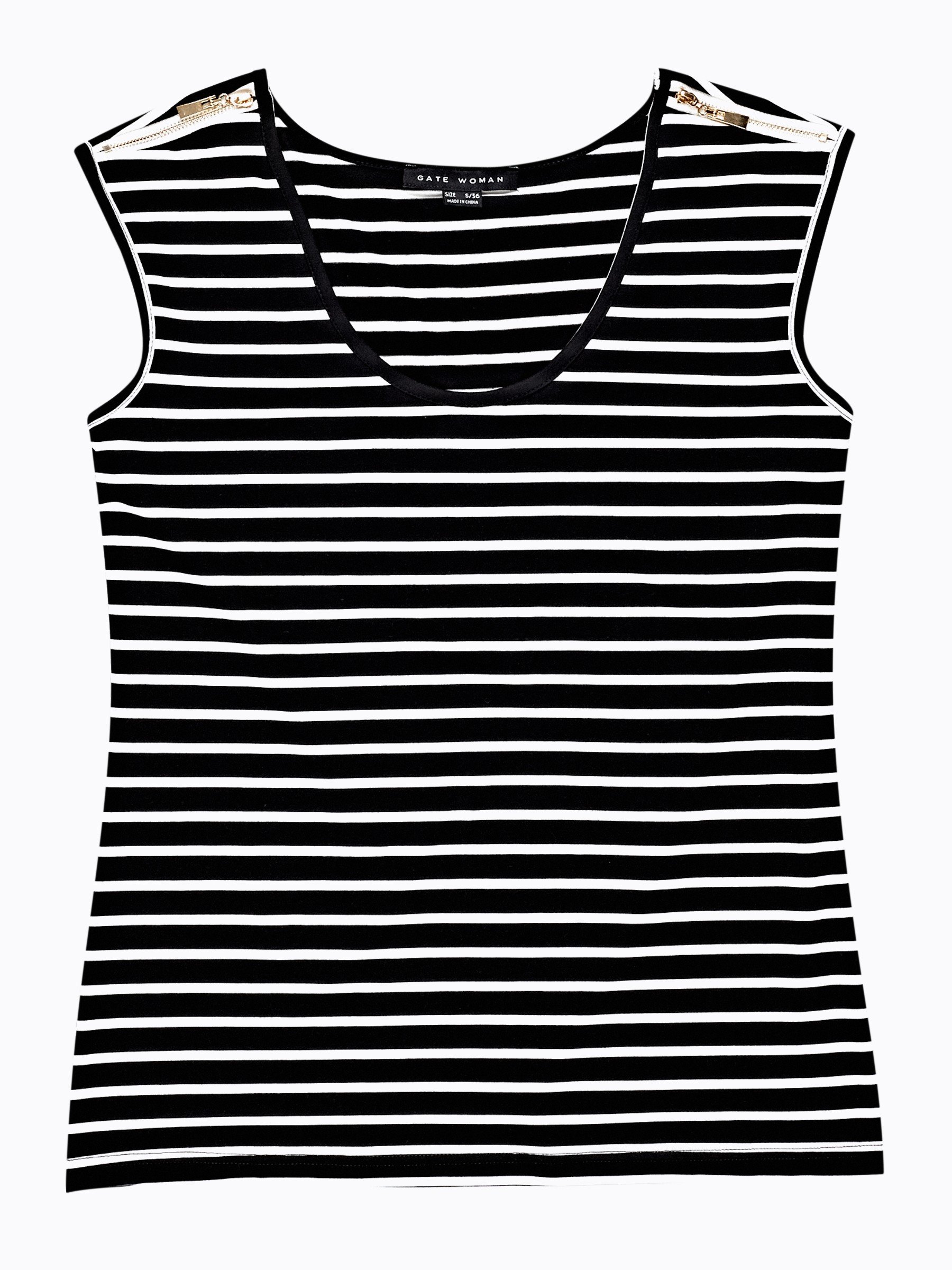 Striped tank top with zippers | GATE