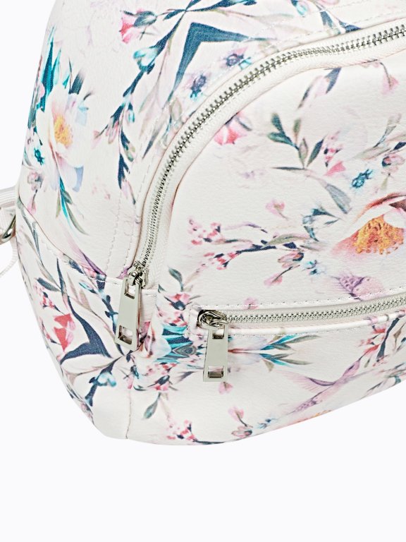 Floral print backpack