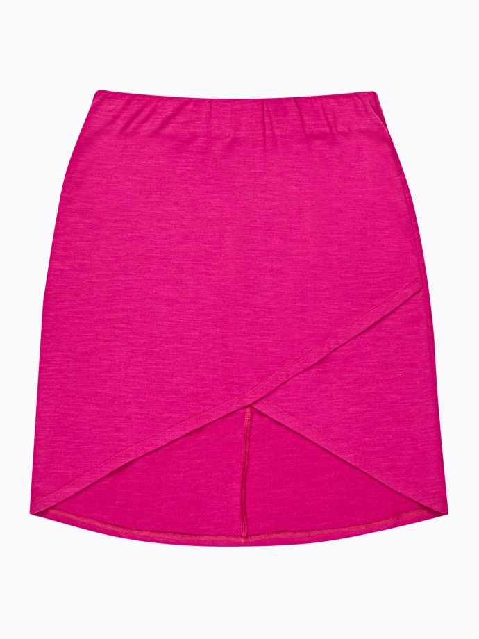 Mini skirt with asymmetric hem