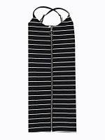 Bodycon striped zip-up dress