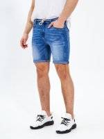 Ripped denim shorts