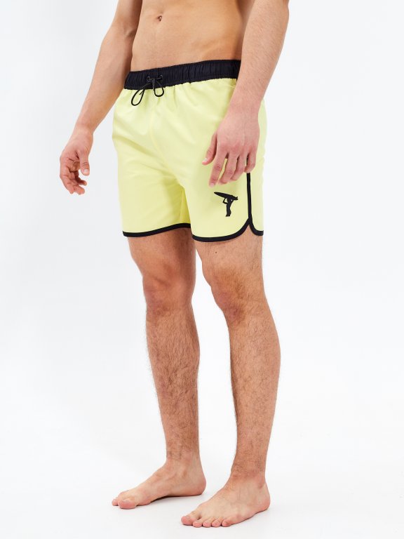 Swim shorts with contrast trim