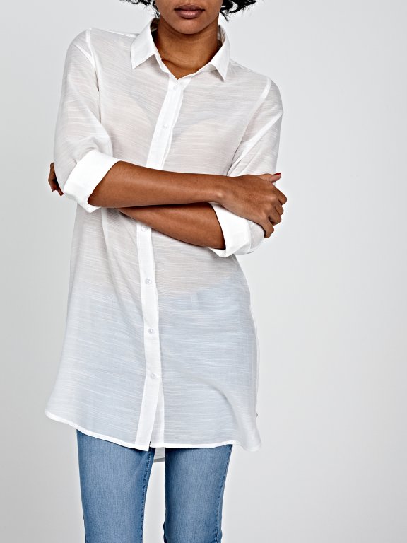 PROLONGED BLOUSE WITH SIDE SLITS