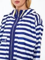 Striped jacket with hood