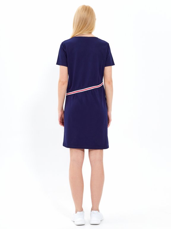 T-shirt dress with tape detail