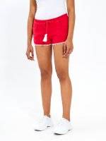 Sweat shorts with decorative trim