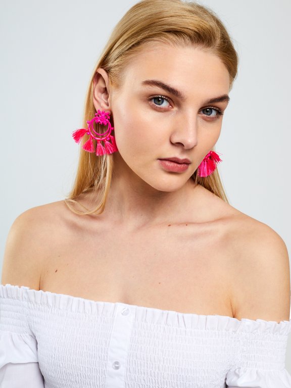Earrings with tassels