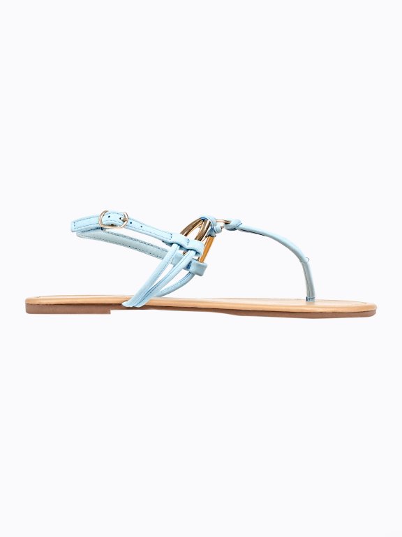 FLAT SANDALS WITH METAL DETAILS