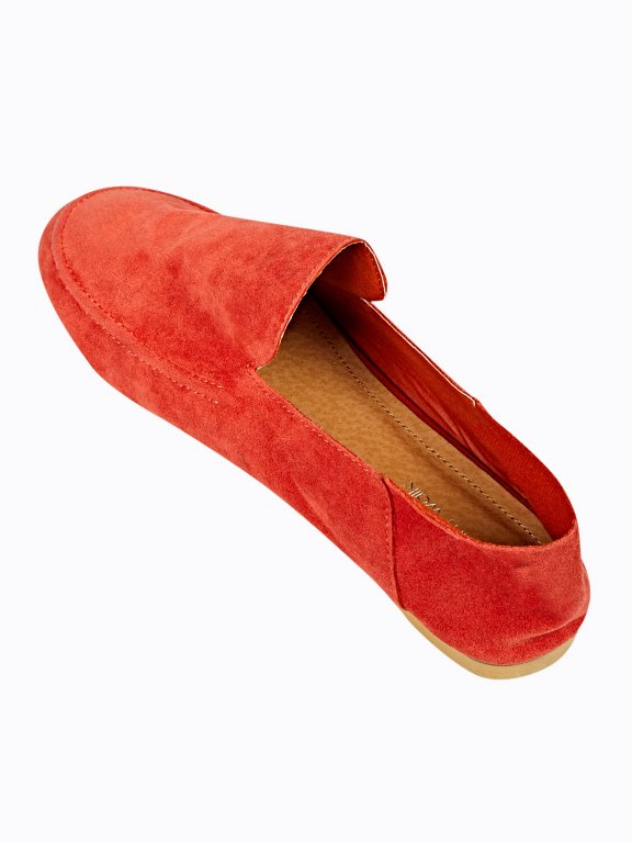 Faux suede loafers