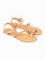Braided strap flat sandals