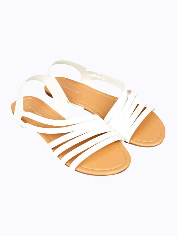 Multi strap flat sandals