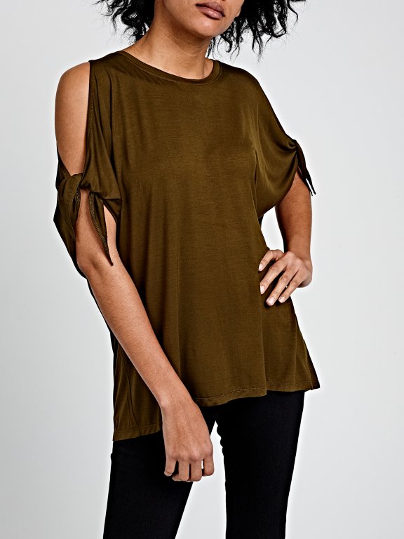 oversized cold shoulder top