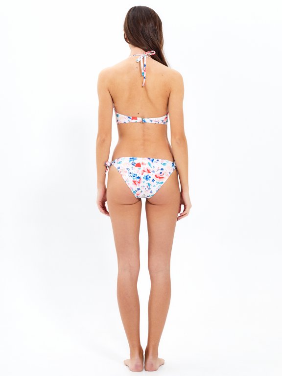 Majtki bikini z nadrukiem kwiatowym - dół