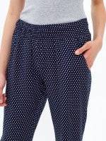 Polka dot print jogger fit trousers