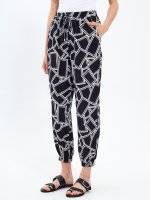 Printed jogger fit trousers