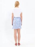 Wrap skirt with ruffle