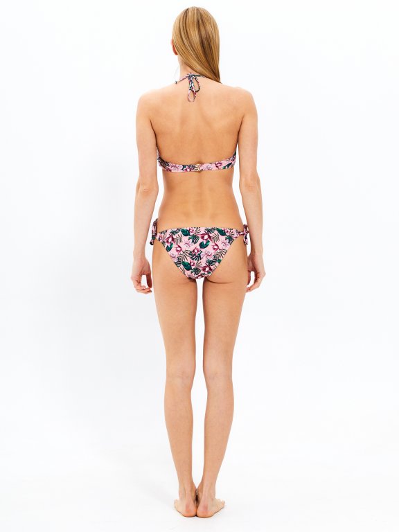 Majtki bikini z nadrukiem kwiatowym - dół