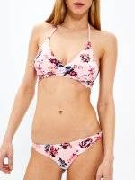 Bikini-Hose mit Blumendruck