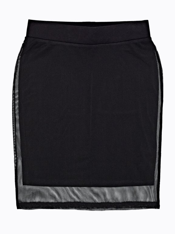 PENCIL SKIRT WITH MESH