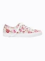 FLORAL PRINT LACE-UP SNEAKERS