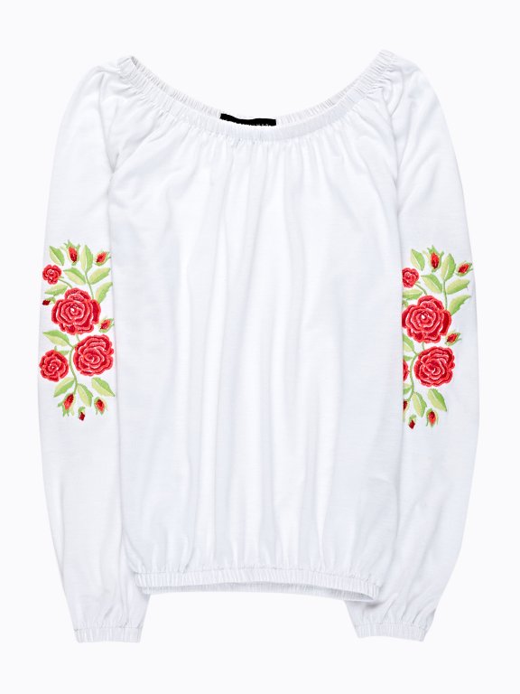 Top with embroidery