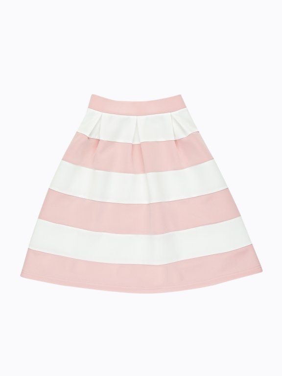 Striped skater skirt