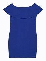Off-the-shoulder bodycon dress with ruffle