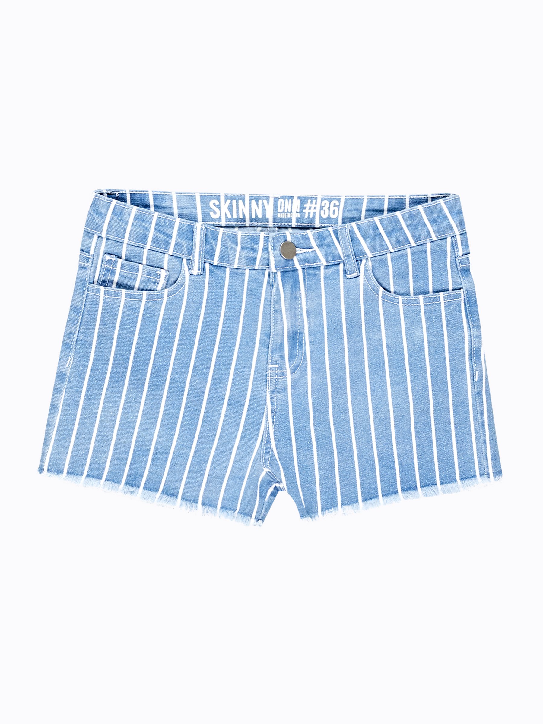Striped denim shorts | GATE