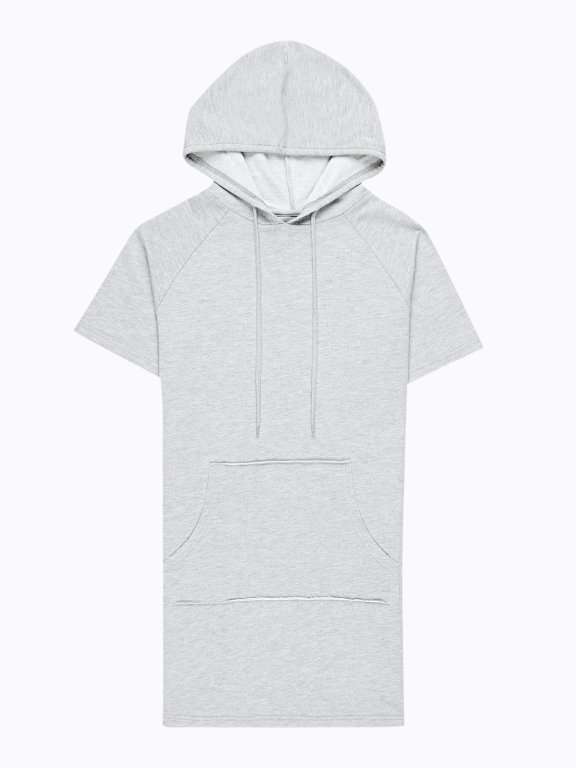Longline hoodie with lacing