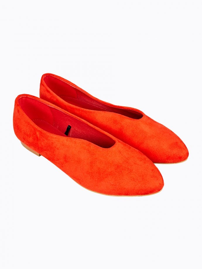 orange ballerina flats