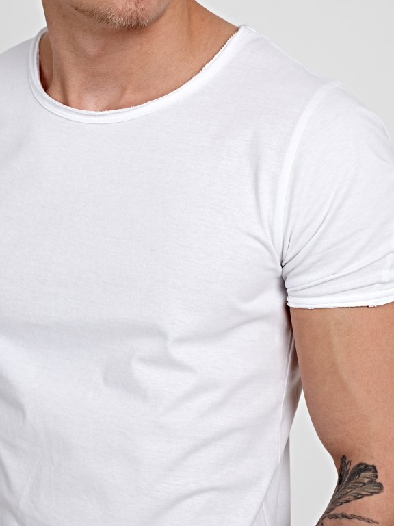 LONGLINE T-SHIRT WITH RAW EDGES