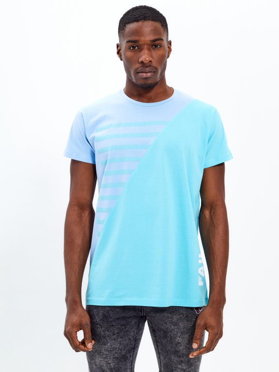 Paneled t-shirt with print